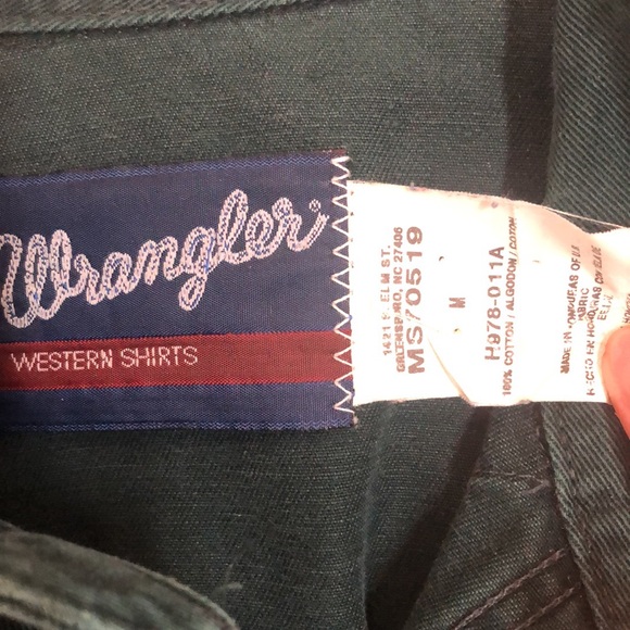 Wrangler Green snap Button-Up Shirt - Picture 4 of 10